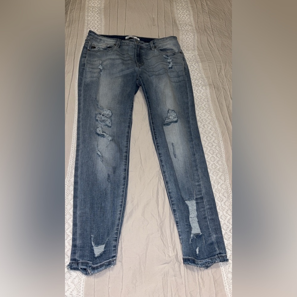 KanCan Light Blue Distressed Skinny Jeans